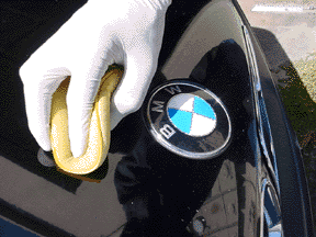 Wipe area clean to remove wax and impurities